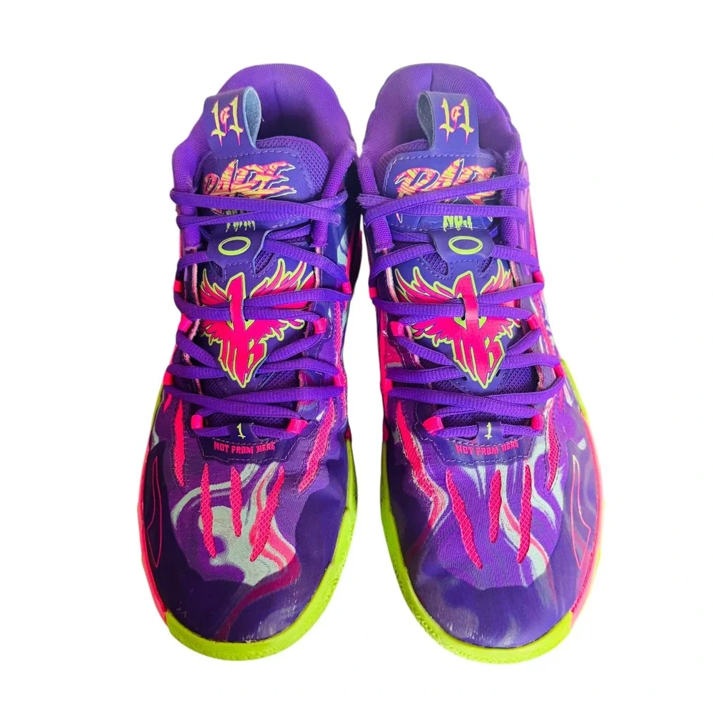 Puma MB.03 Toxic LaMelo Ball Purple Pink Lime Green Basketball Shoes Mens 11‎ - Picture 9 of 9